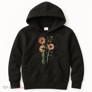 Spring Dandelion Floral Art Kids Hoodie