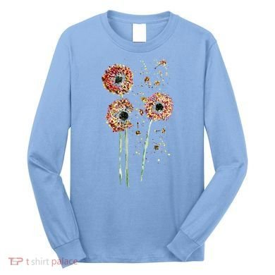Spring Dandelion Floral Art Long Sleeve Shirt