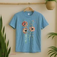 Spring Dandelion Floral Art T-Shirt thumb 2