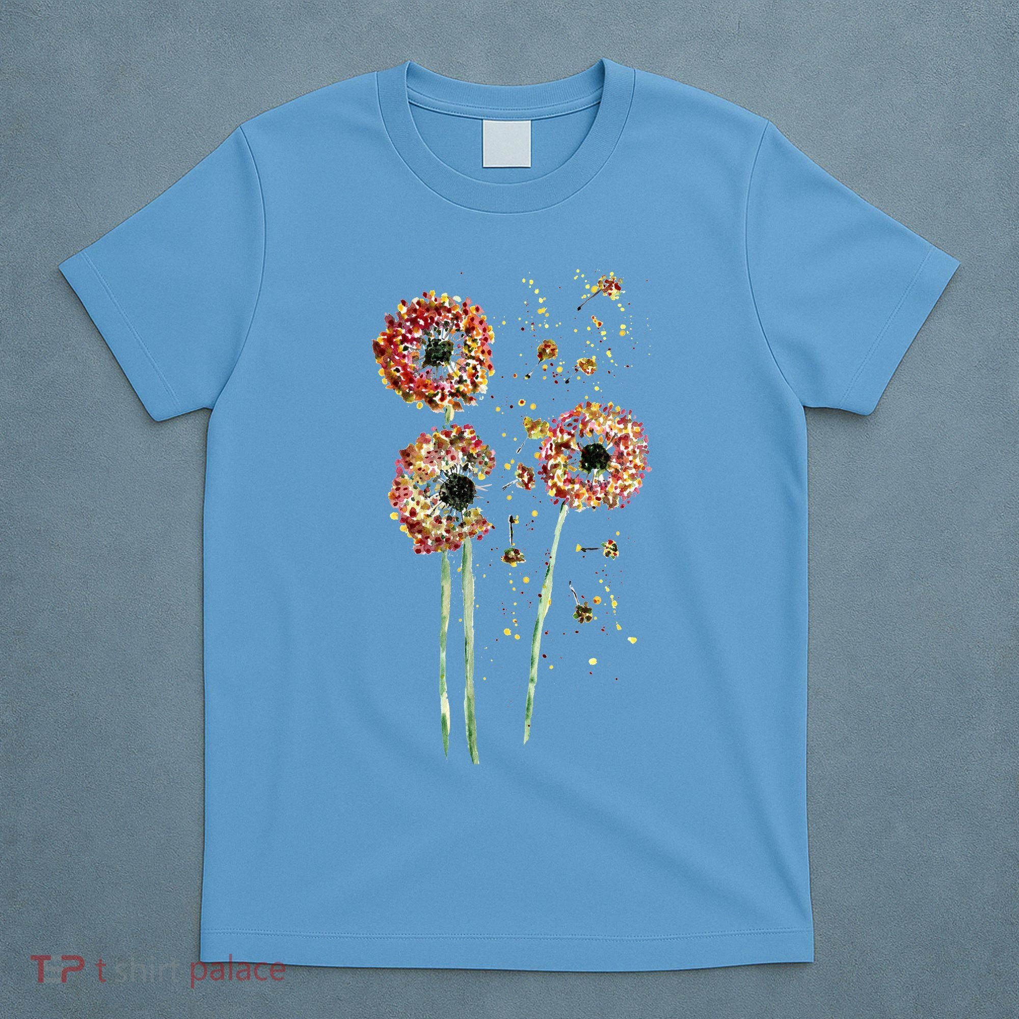 Spring Dandelion Floral Art T-Shirt