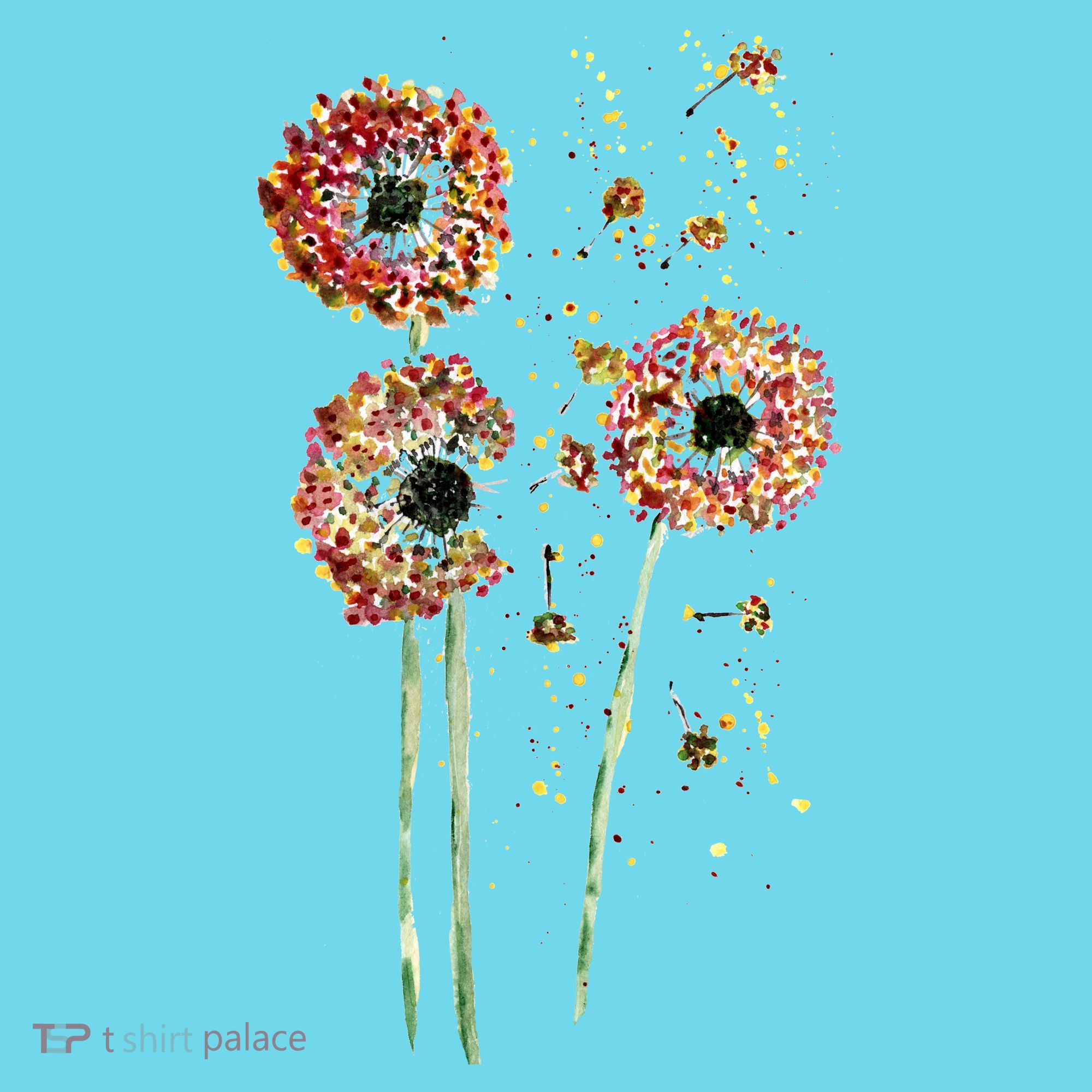 Spring Dandelion Floral Art T-Shirt