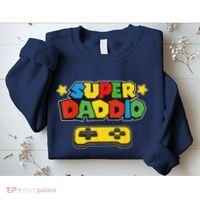 Super Daddio Gamer Dad Fathers Day Gift Papa Gift From Son Daughter Grandkids Sweatshirt thumb 2
