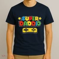 Super Daddio Gamer Dad Fathers Day Gift Papa Gift From Son Daughter Grandkids T-Shirt thumb 3