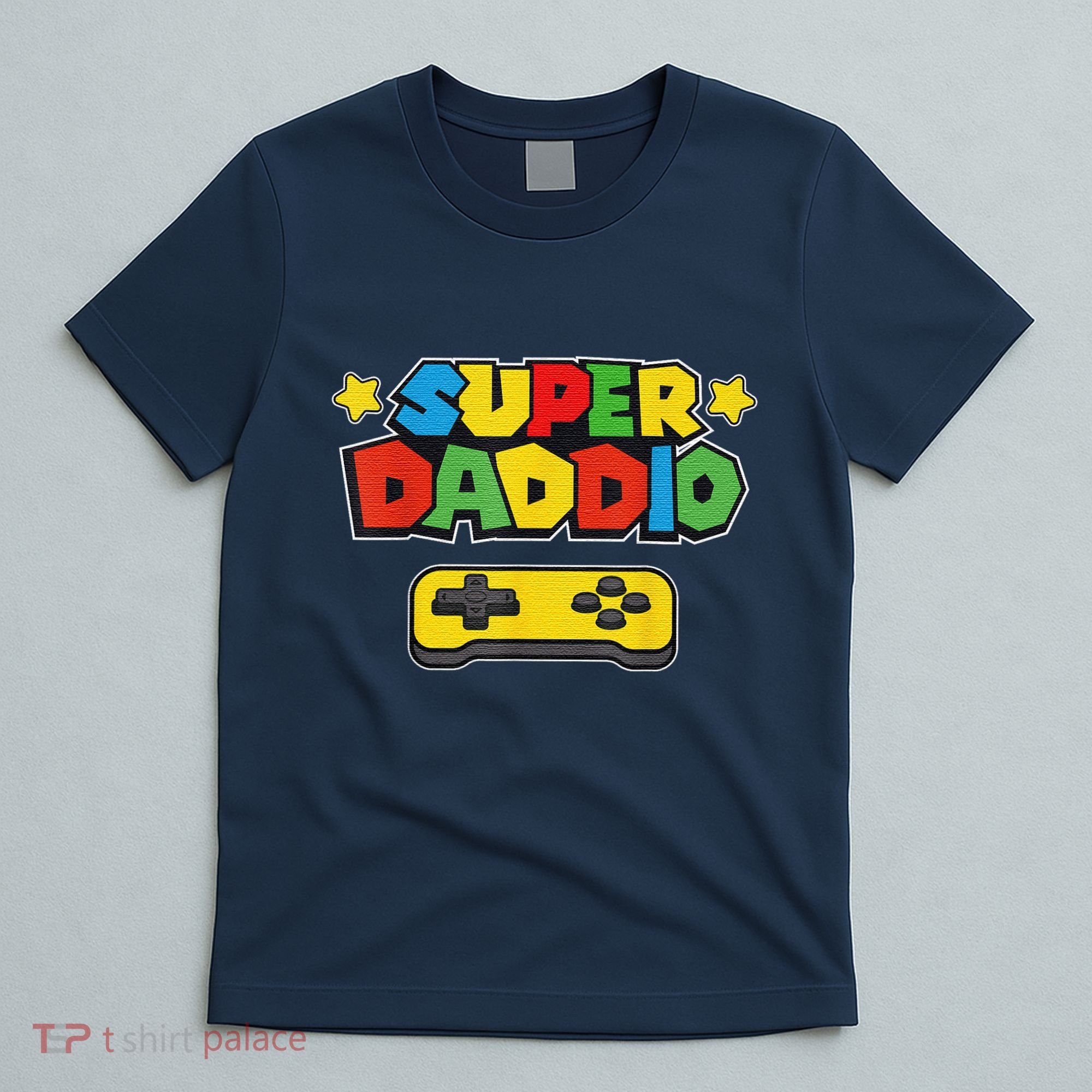 Super Daddio Gamer Dad Fathers Day Gift Papa Gift From Son Daughter Grandkids T-Shirt