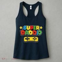 Super Daddio Gamer Dad Fathers Day Gift Papa Gift From Son Daughter Grandkids Women's Tank Top thumb 3