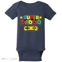 Super Daddio Gamer Dad Fathers Day Gift Papa Gift From Son Daughter Grandkids Baby Bodysuit thumb 0