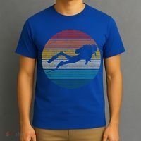 Scuba Diving Great Gift Vintage Retro Ocean Scuba Diver Gift Cute Gift T-Shirt thumb 3