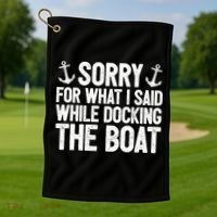 Sailing Dad Gift Sailer Father Sailboat Gift Boating Great Gift Golf Towel thumb 1
