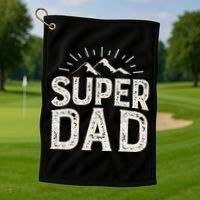 Super Dad Gift For Father's Day Golf Towel thumb 1