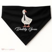 Silly Daddy Goose And Silly Mama Goose Matching Goose Family USA-Made Doggie Bandana thumb 0
