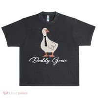 Silly Daddy Goose And Silly Mama Goose Matching Goose Family Urban Oversized Heavyweight T-Shirt thumb 0