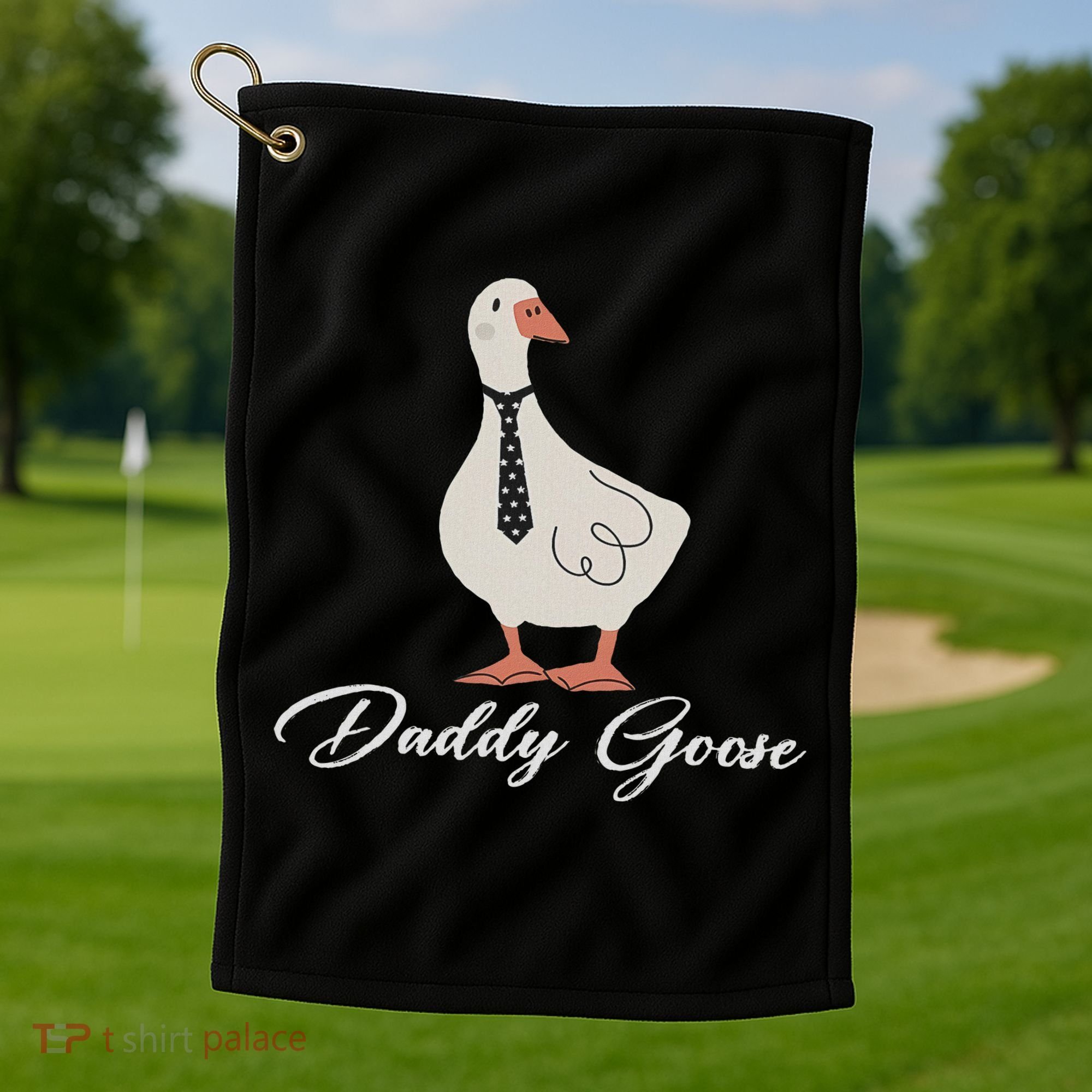 Silly Daddy Goose And Silly Mama Goose Matching Goose Family Golf Towel