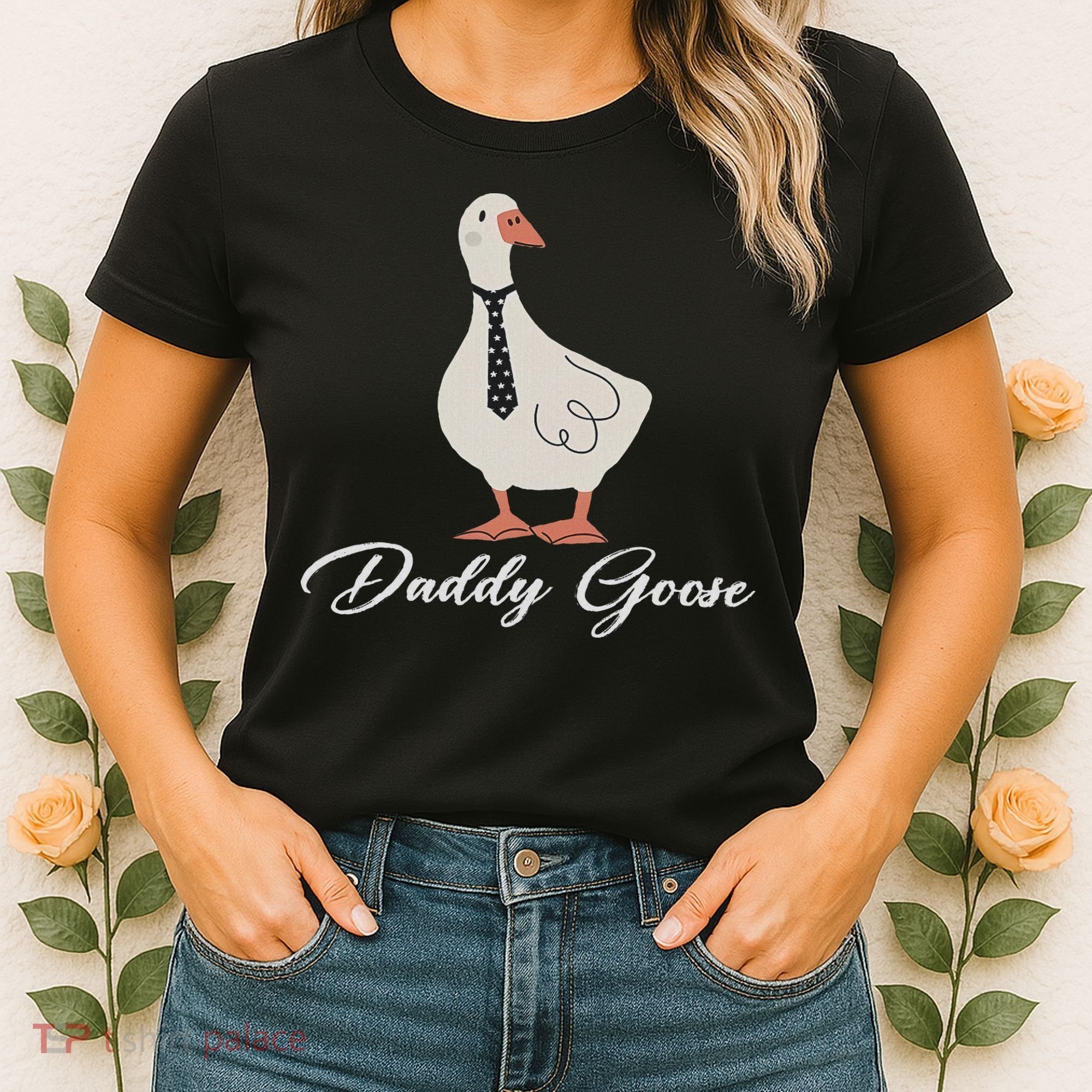Silly Daddy Goose And Silly Mama Goose Matching Goose Family Women's T-Shirt
