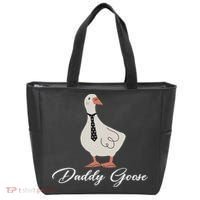 Silly Daddy Goose And Silly Mama Goose Matching Goose Family Tote Bag thumb 0