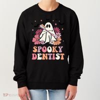 Spooky Dentist Ghost Halloween Dental Trick Or Teeth Gift Women's Sweatshirt thumb 0