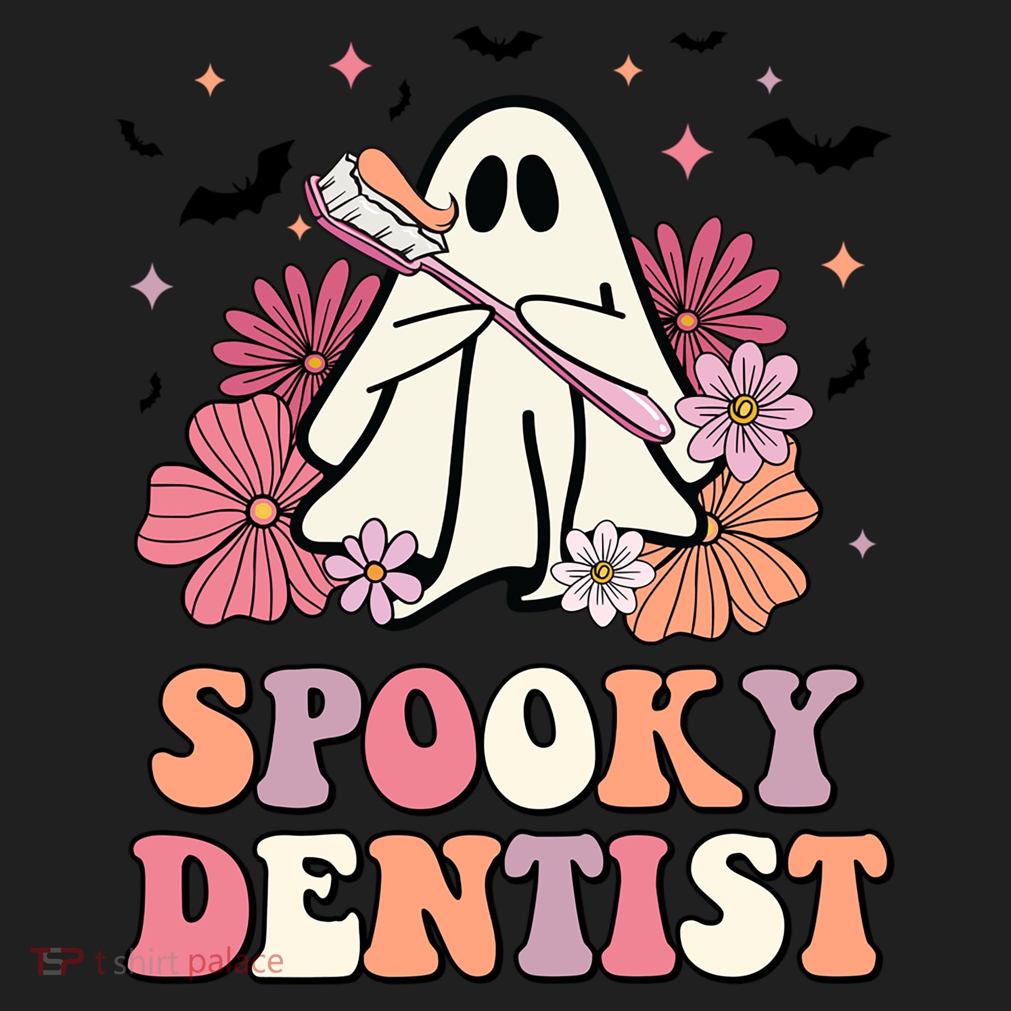 Spooky Dentist Ghost Halloween Dental Trick Or Teeth Gift Women's Sweatshirt