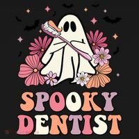 Spooky Dentist Ghost Halloween Dental Trick Or Teeth Gift Women's Hoodie thumb 2
