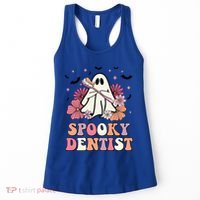 Spooky Dentist Ghost Halloween Dental Trick Or Teeth Gift Women's Tank Top thumb 0