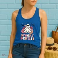 Spooky Dentist Ghost Halloween Dental Trick Or Teeth Gift Women's Tank Top thumb 2