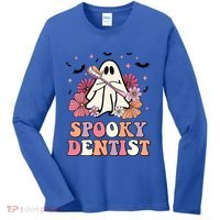 Spooky Dentist Ghost Halloween Dental Trick Or Teeth Gift Women's Long Sleeve Shirt thumb 0