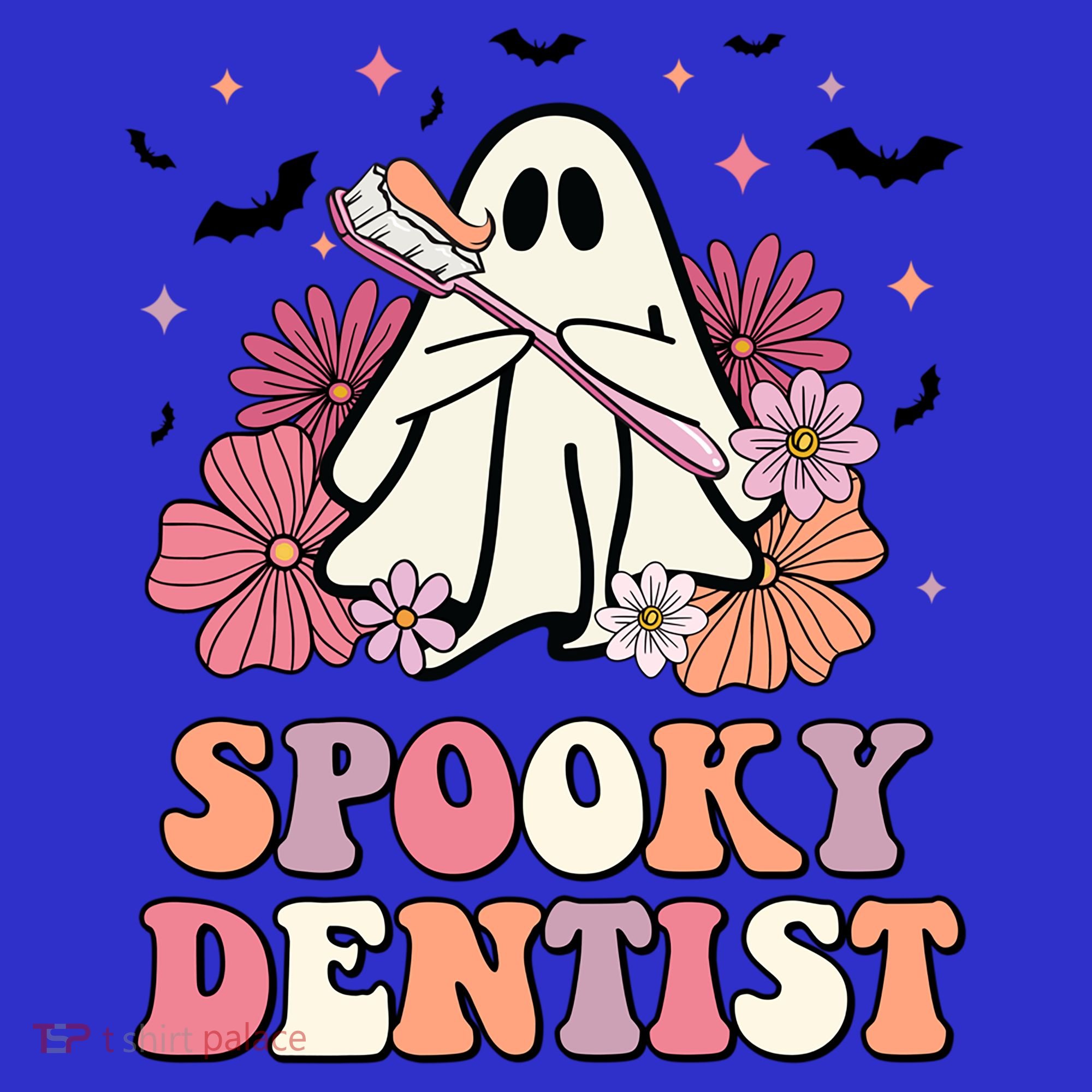 Spooky Dentist Ghost Halloween Dental Trick Or Teeth Gift Women's Long Sleeve Shirt