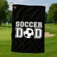 Soccer Dad Gift Soccer Gift For Father Dad Soccer Gift Golf Towel thumb 1