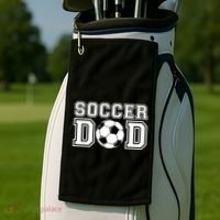 Soccer Dad Gift Soccer Gift For Father Dad Soccer Gift Golf Towel thumb 2