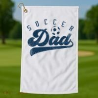 Soccer Dad Gifts Daddy Father's Day Golf Towel thumb 1