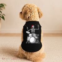 Skeleton Drummer Halloween Costume Playing Drums Gift Doggie Tank thumb 2