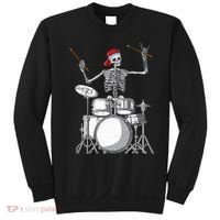 Skeleton Drummer Halloween Costume Playing Drums Gift Sweatshirt thumb 0
