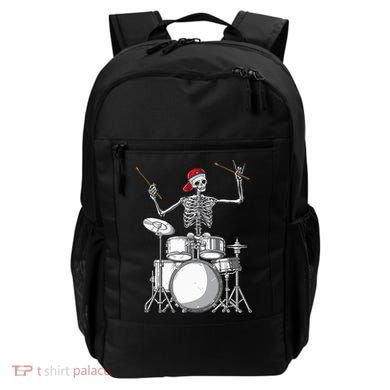 Skeleton Drummer Halloween Costume Playing Drums Gift Backpack