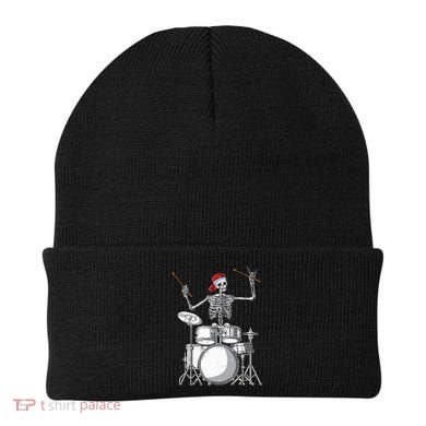 Skeleton Drummer Halloween Costume Playing Drums Gift Beanie