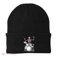 Skeleton Drummer Halloween Costume Playing Drums Gift Beanie thumb 0