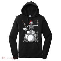 Skeleton Drummer Halloween Costume Playing Drums Gift Women's Hoodie thumb 0