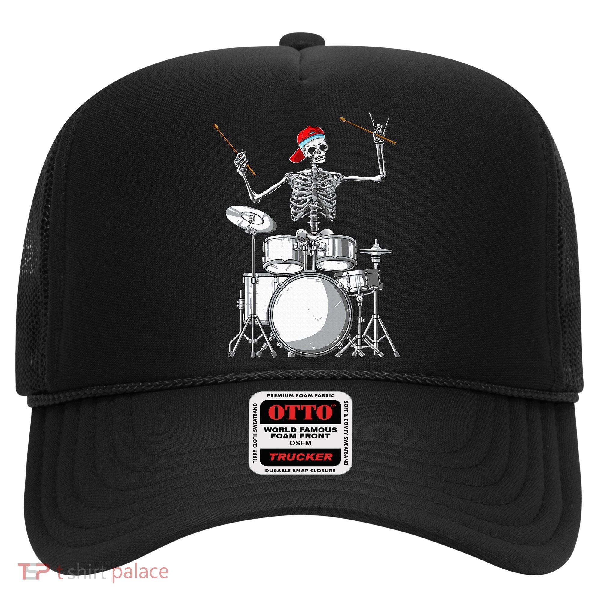 Skeleton Drummer Halloween Costume Playing Drums Gift Hat