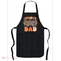 Spooky Dad Halloween Skeleton Costume Retro Groovy Apron thumb 0