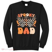 Spooky Dad Halloween Skeleton Costume Retro Groovy Sweatshirt thumb 0