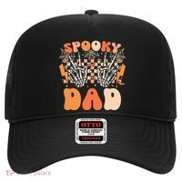 Spooky Dad Halloween Skeleton Costume Retro Groovy Hat thumb 0