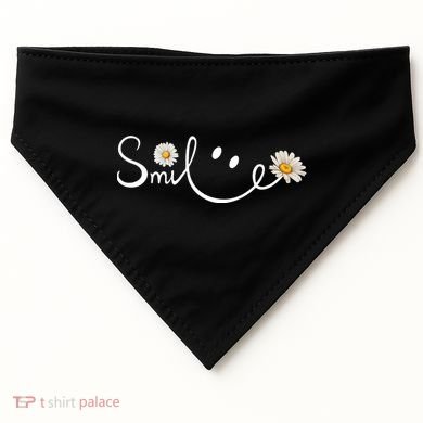 Smile Daisy Happy Face USA-Made Doggie Bandana