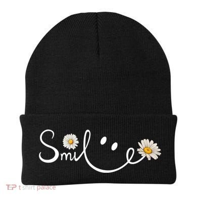 Smile Daisy Happy Face Beanie