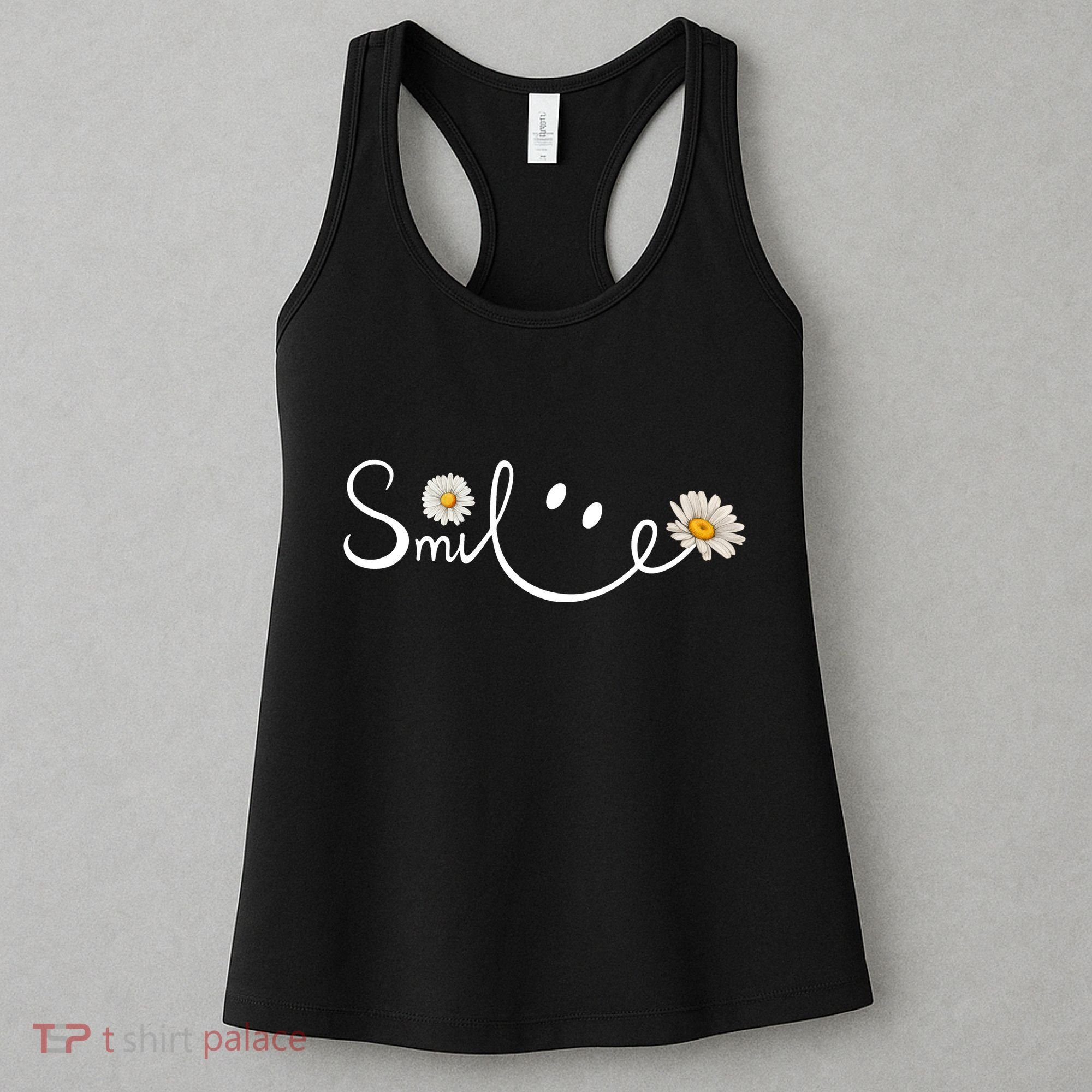 Smile Daisy Happy Face Women's Tank Top