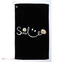 Smile Daisy Happy Face Golf Towel thumb 0