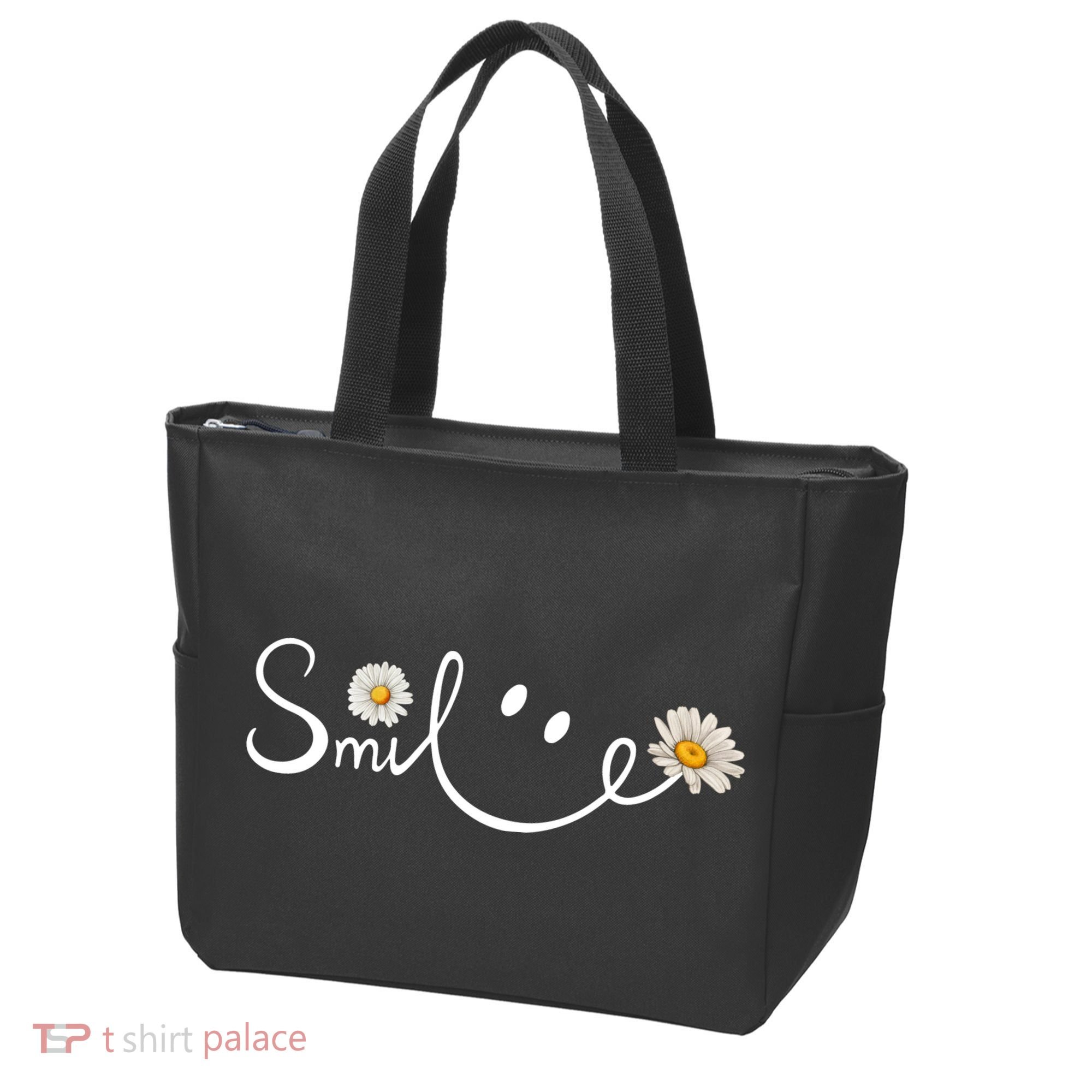 Smile Daisy Happy Face Tote Bag