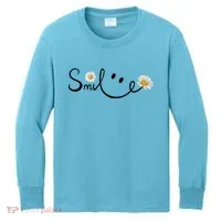 Smile Daisy Happy Face Kids Long Sleeve Shirt thumb 0