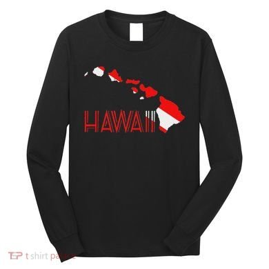 Scuba Dive Hawaii Scuba Diving Flag Long Sleeve Shirt