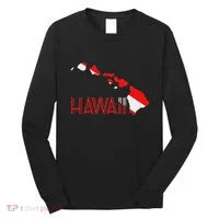Scuba Dive Hawaii Scuba Diving Flag Long Sleeve Shirt thumb 0