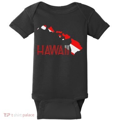 Scuba Dive Hawaii Scuba Diving Flag Baby Bodysuit