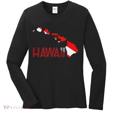 Scuba Dive Hawaii Scuba Diving Flag Women's Long Sleeve Shirt