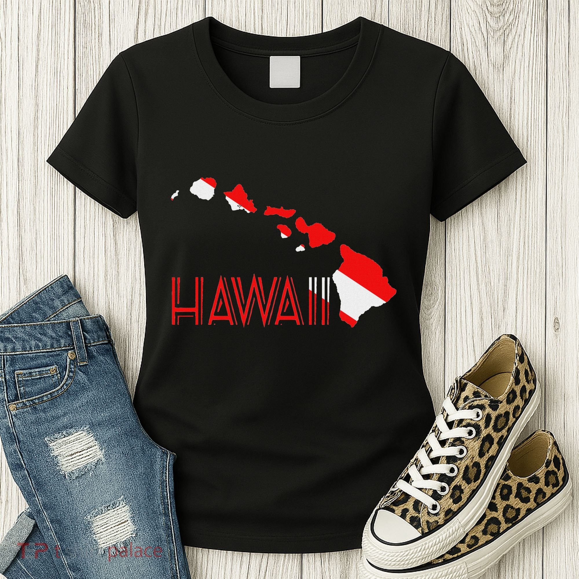 Scuba Dive Hawaii Scuba Diving Flag Women's T-Shirt
