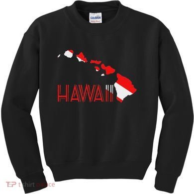 Scuba Dive Hawaii Scuba Diving Flag Kids Sweatshirt